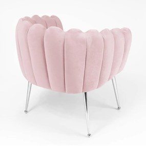 Scaun Lili roz/silver – H81 cm