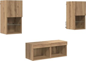 vidaXL Dulapuri pentru TV 4 pcs Stejar Artizanal Lemn compozit