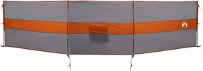 vidaXL Paravan de camping, gri/portocaliu, 490x123 cm, impermeabil