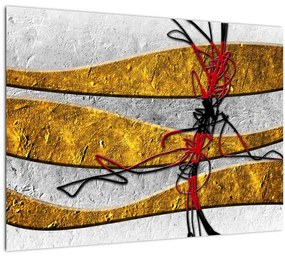 Tablou pe sticlă abstract (70x50 cm)