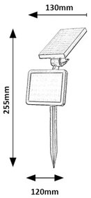 Proiector LED solar cu senzor KELNA LED/9,6W/3,7V IP44 Rabalux 77011