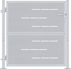 vidaXL Poartă de grădină Argintiu 85 x 97 cm Oţel inoxidabil