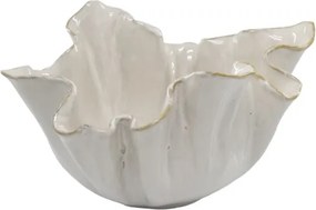 Bol decorativ din ceramica, cu margine canelată