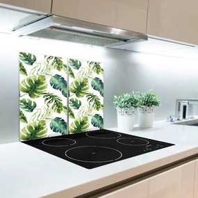 Tocator din sticla frunze tropicale