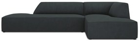 Coltar dreapta 4 locuri, Ruby, Micadoni Home, BL, fara cotiera, 273x180x69 cm, velur, negru
