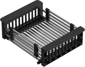 Cos scurgere dreptunghiular Quadron Unique inox - negru