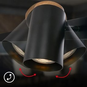 Briloner 4059045 - Lampă suspendată cu cablu ERA, 4 x GU10, 10 W, 230 V, neagră