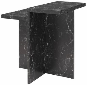 Măsuță de cafea neagră cu aspect de marmură 56x56 cm Brielle – CosmoLiving by Cosmopolitan