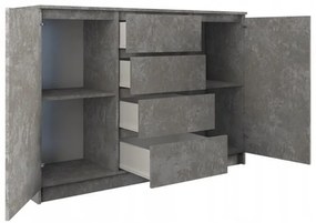 Arosa 2D4S, dulap cu sertare, culoare beton