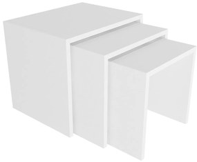 Măsuță auxiliară Zariel White, 3 buc.