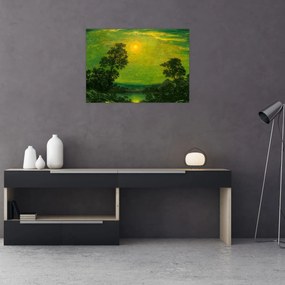 Tablou pe sticlă - Imitator of Ralph Albert Blakelock, Moonlight, reproducere (70x50 cm)