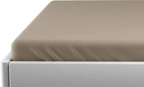 Cearceaf jersey pentru patut copii maro deschis 70 x 140 cm
