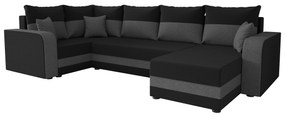 Colțar în formă de U Harmony Long (Negru + Gri închis) (S). 1057206