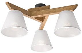 Lustră aplicată Brilagi ANTHONY 3xE14/40W/230V stejar/alb