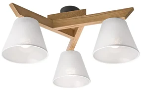 Lustră aplicată Brilagi ANTHONY 3xE14/40W/230V stejar/alb