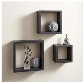 Set 3 cuburi perete MDF Wenge