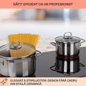 Klarstein Virtuosa 5, plită încorporabilă, 5 zone, 8200 W, sticlă ceramică