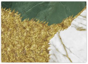 Tablou pe sticlă - Marmură verde N⁰2 (70x50 cm)