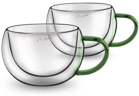 Lamart LT9112 Set 2 pahare cappuccino Vaso, 270ml, verde