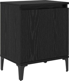 vidaXL Dulap de noapte Stejar Negru 40 x 30 x 50 cm Lemn compozit