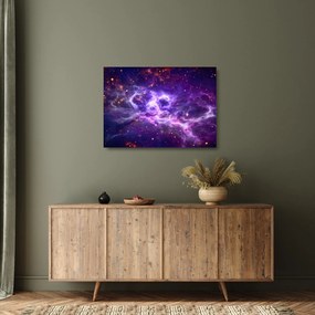 Tablou pe sticlă - Universul violet (70x50 cm)