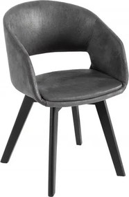 Set 2 scaune design scandinav Nordic Star microfibra gri antic