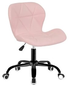 JAKS Scaun de birou din piele ecologică roz Noto