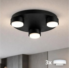 Brilagi - Plafonieră LED RGB dimabilă MONO, 3x GX53/14W/230V, Wi-Fi Tuya, diametru 30 cm, neagră