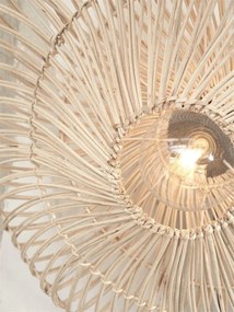 Aplica de perete eco din ratan Zanzibar flat 55cm L, white