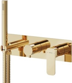 Baterie aurie pentru duș încastrată (2 ieșiri) Spy – Sapho