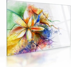 Tablou pe sticlă - Floare (70x50 cm)
