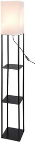 Lampadar/Lampa de podea decorativa cu raft, Bronn