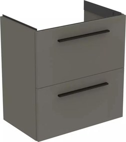 Dulap baza suspendat Ideal Standard i.life S 2 sertare gri 60 cm