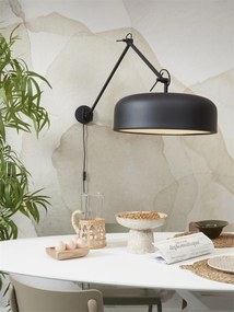 Aplica de perete din metal cu brat articulat Marseille negru