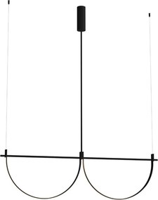 MAXLIGHT P0688 - Lustră LED suspendată pe cablu VICTORIA LED/40W/230V CRI 90 neagră