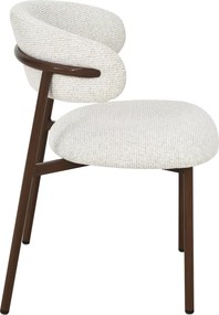 Scaun de sufragerie tapitat ROCKET, nuc/bej