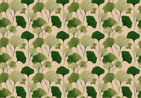 Fototapet - Frunze verzi de ginkgo (147x102 cm)