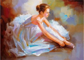 Tablou pe sticlă - Balerina (70x50 cm)