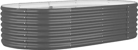 vidaXL Strat înălțat grădină 152x80x36 cm oțel galvanizat