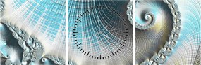 Tablou - Spirale texturate (cu ceas) (90x30 cm)