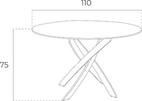 Masa rotunda design modern Veola, 110cm AC-F2133-110