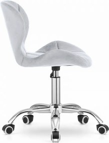 OFERTA Scaun de birou gri deschis AVOLA VELVET calitate II