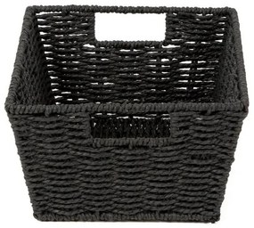 Coș tricotat compactor 31 x 24 x 14 cm, negru