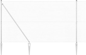 vidaXL Stâlp de gard. Argintiu 25 x 1,6 m (plasă de 12 x 12 mm) Oțel