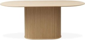 Masă de dining cu blat cu aspect de lemn de stejar 95x180 cm Nola – Unique Furniture