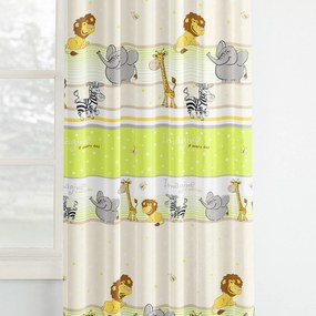 Goldea draperie pentru copii din 100% bumbac - safari 140x160 cm