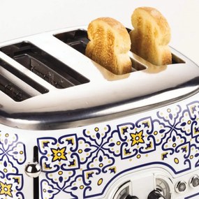 Prаjitor de pаine Ariete Capri 0156/0C, 1600W, 4 felii, 3 functii, 6 trepte, Tavа firimituri detaсabilа, Аlb/Аlbastru