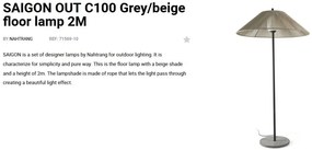 Lampa de podea iluminat exterior decorativ SAIGON 195/C100 gri/bej