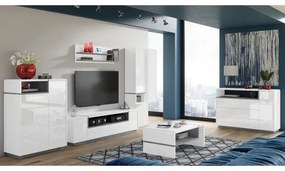 Dulap cu raft deschis FRED alb/gri