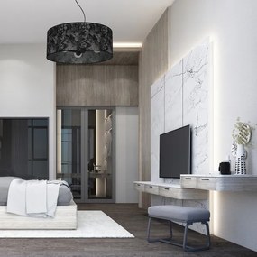 Lustră pe cablu SATINO 3xE27/60W/230V neagră/gri